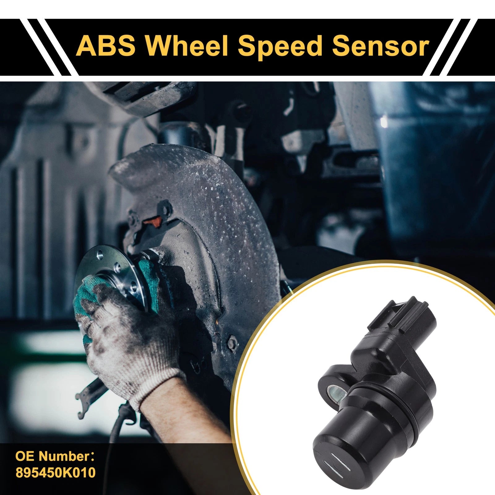 ABS Wheel Speed Sensor No. 895450K010 for Toyota Hilux (2010) 1Pc Right Rear