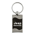 Black Rectangular Wave Keychain - Officially Licensed for Jeep Renegade