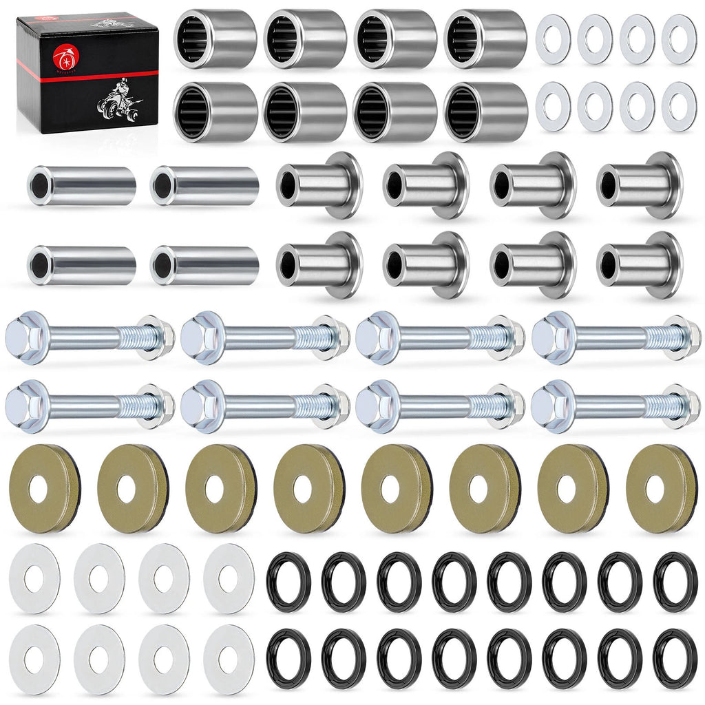 Front Upper + Lower A-Arm Bushing Seal Bolt Kit for Arctic Cat 400 DVX (2004–2008)