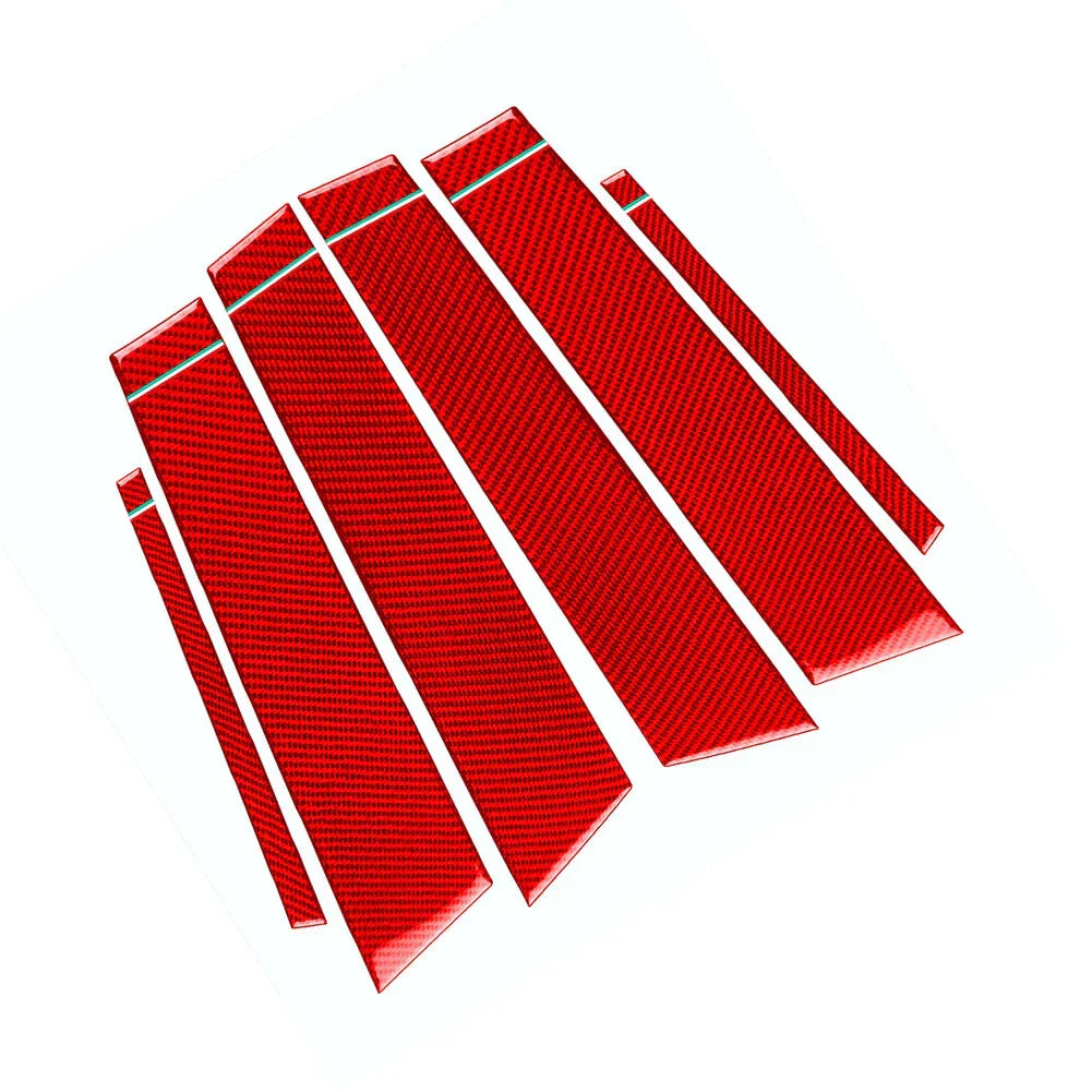 6 x B Pillar Post Panel Window Cover Trim for Alfa Romeo Giulia (2017-2021)