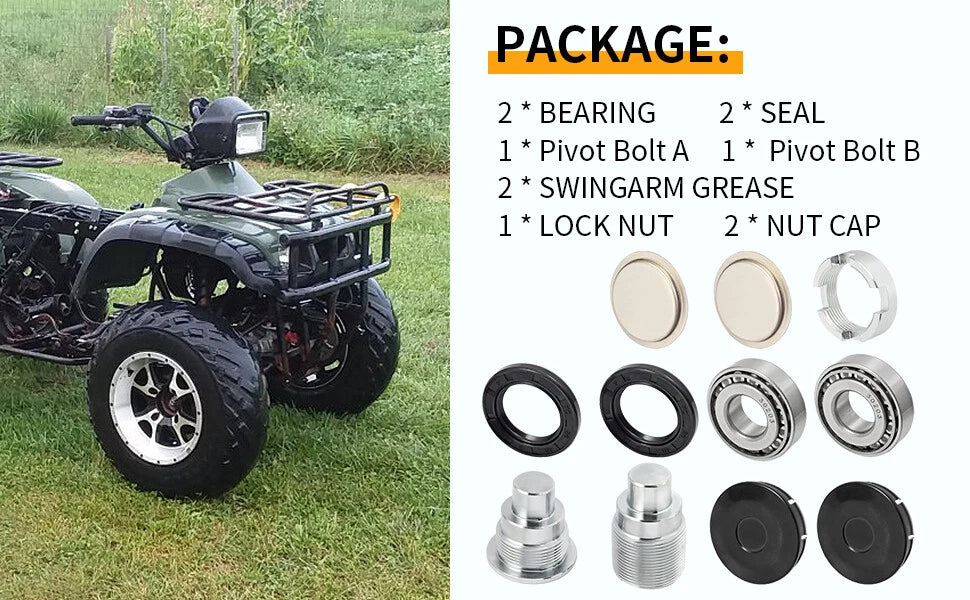 Swingarm Bearing Seal Rebuild Kit for Honda FourTrax 300 Rancher 350 TRX250EX (1986-2021)
