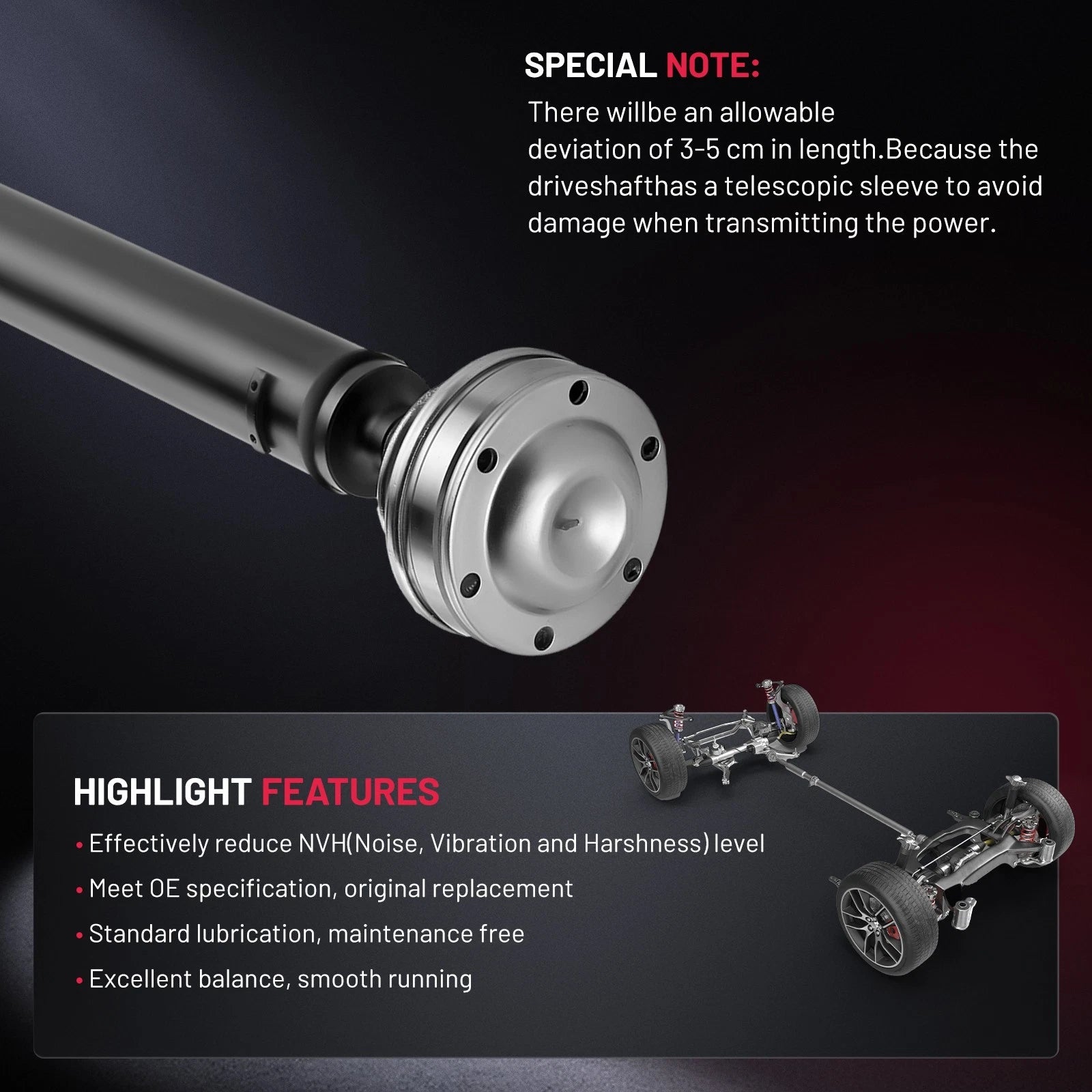Front Drive Shaft for Jeep Commander Grand Cherokee 2007–2010 4.7L/5.7L 938-137