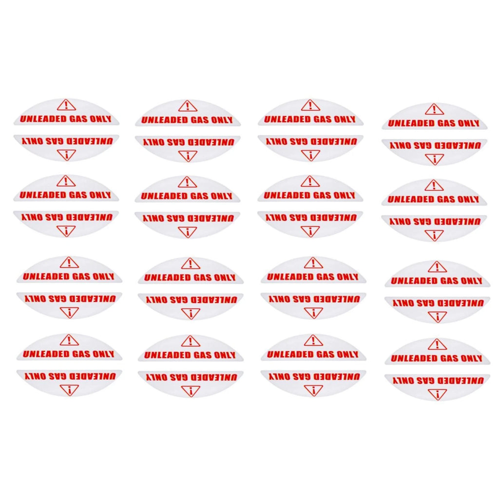 Set of 16 Universal Gas Cap Fuel Labels for Rental Cars