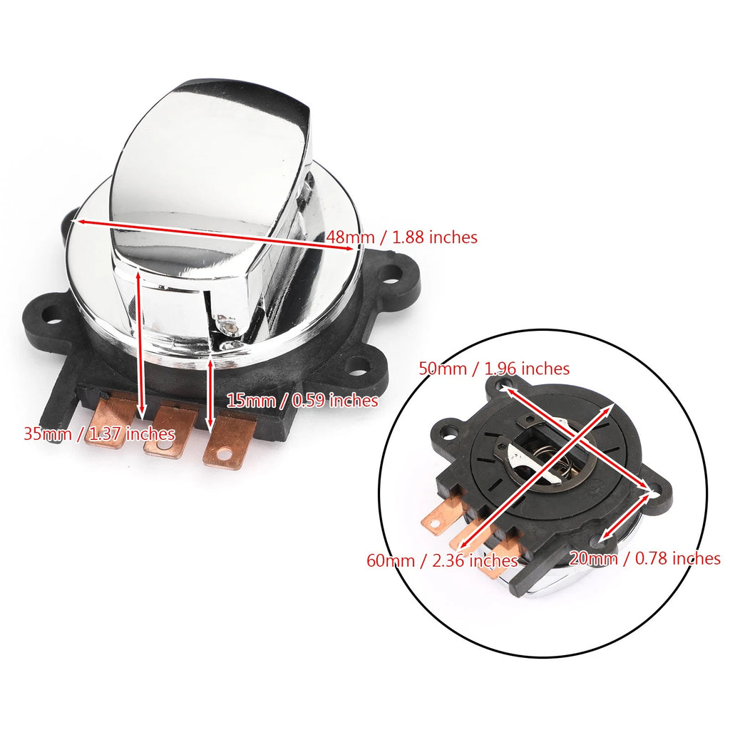 Chrome Ignition Switch w/Keys for Harley Softail FXDWG Road King (1996) 71313-96A