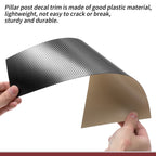 Set of 4 Door Pillar Window Trim for Mercedes-Benz CLS (2017–2019) Black Carbon Fiber