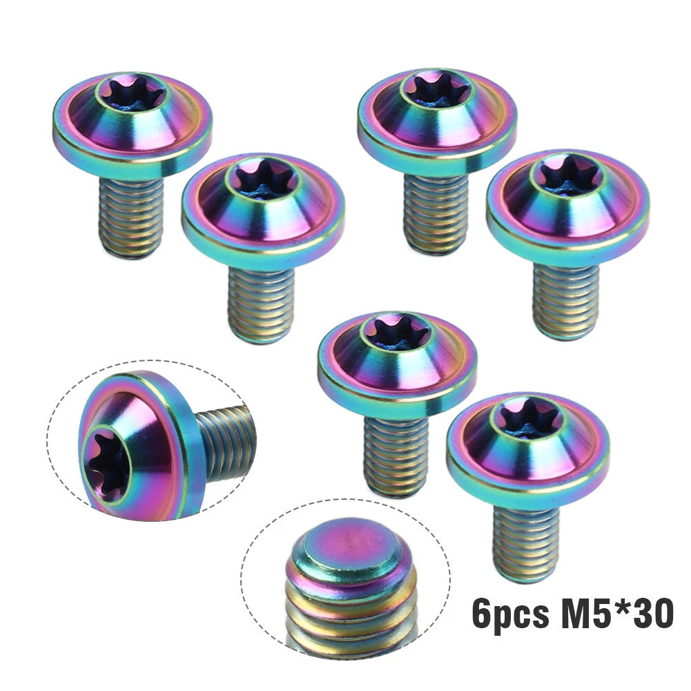 6X Alloy Bolts Truss Torx Head Screws M5x30mm for Bike Motorcycle
