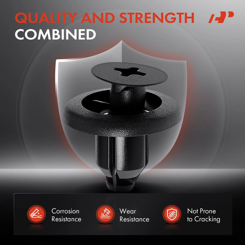 50Pcs 7mm Black Nylon Fender Liner Clips for Subaru Forester (2014–2023)
