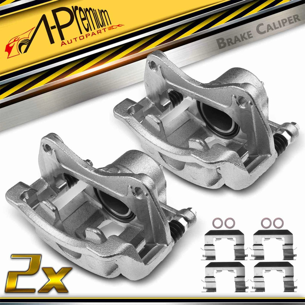 Pair Front Brake Calipers with Bracket for Hyundai Accent (2018–2021)