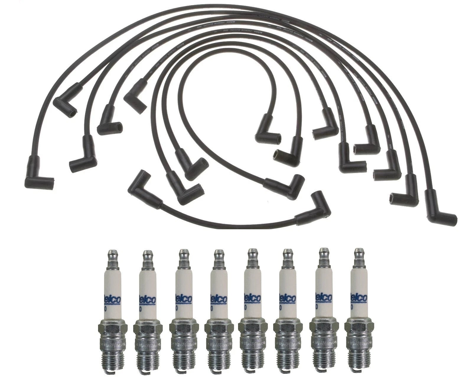 Pro Ignition Wire Set & ACDelco Rapidfire Spark Plugs for Chevy GMC 5.7 V8 (1996–2002)