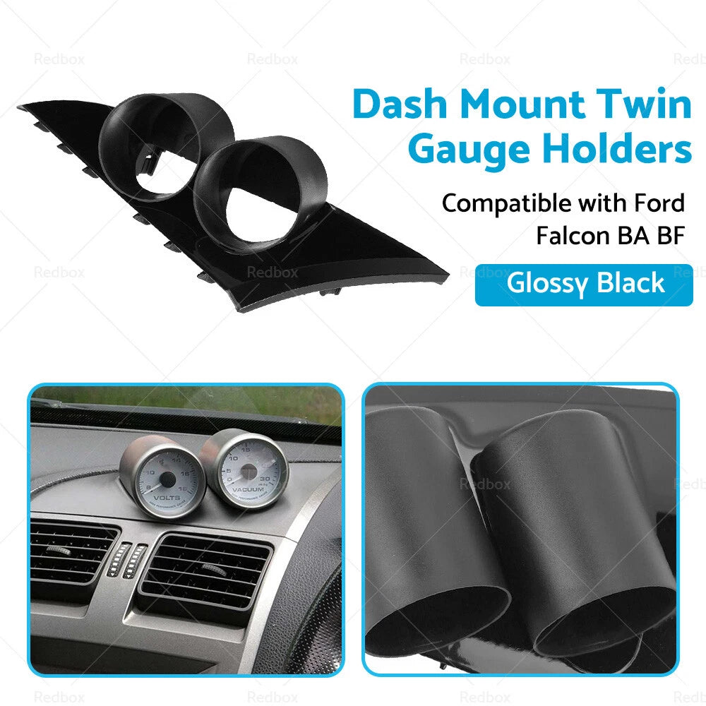 Dash Mount Twin Gauge Holders for Ford Falcon BA BF XR6 XR8 XR6T (2002–2010)