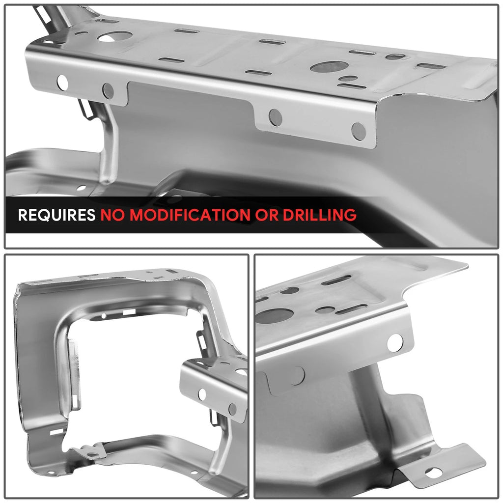 Chrome Right Rear Bumper End Cap for Ford F-250 SD (2023–2025) w/ Sensor Hole