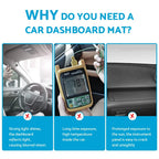 Dash Mat for Subaru WRX (2017–2021) with Eyesight, Black