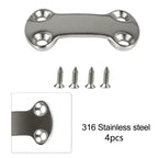 Cam Buckle Tie Down Plate for Marine Use (316 Stainless Steel, 25mm)