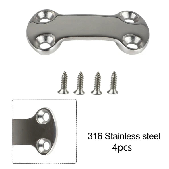 Cam Buckle Tie Down Plate for Marine Use (316 Stainless Steel, 25mm)
