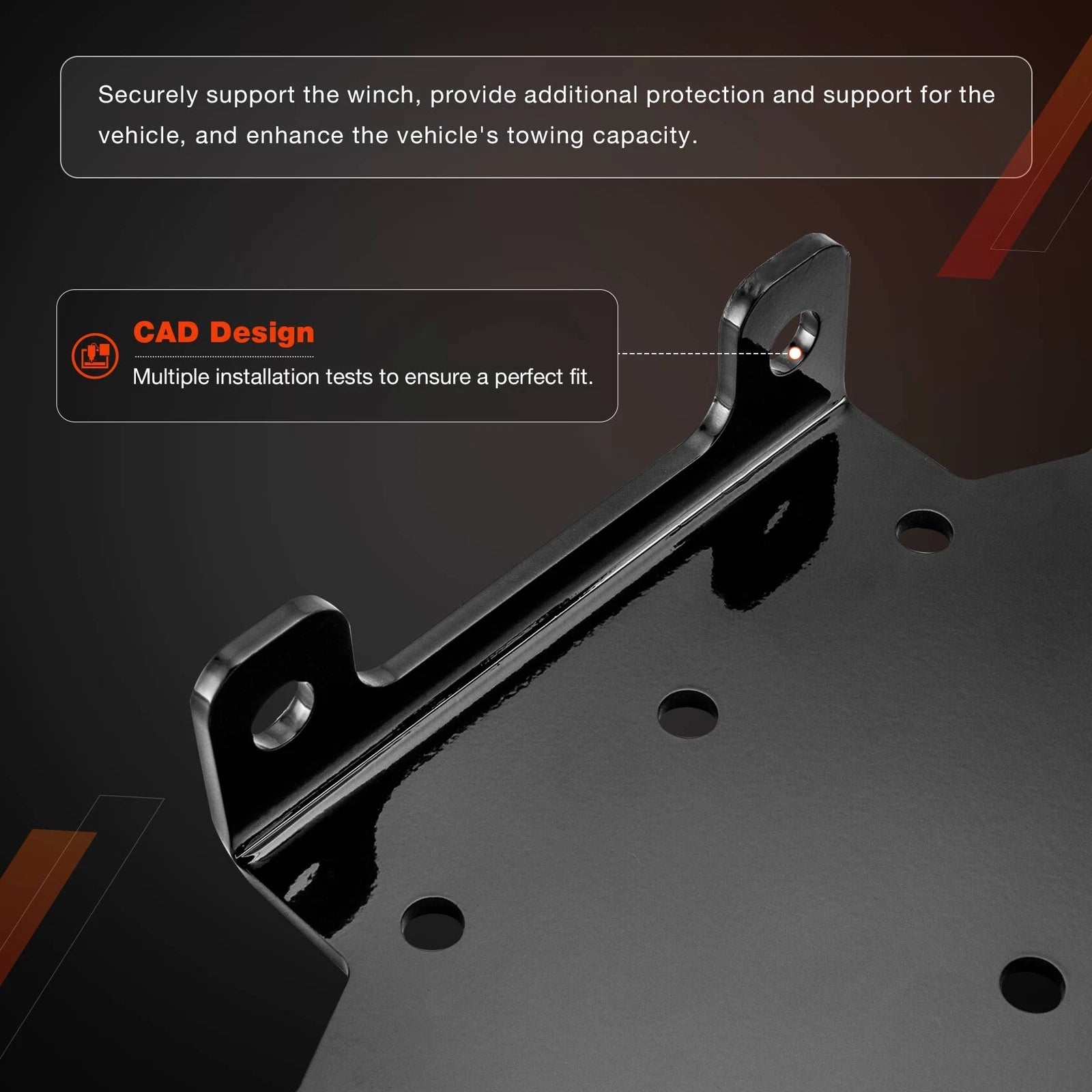 Winch Plow Mount Bracket Kit for Yamaha Grizzly Kodiak 700 (2016-2023)