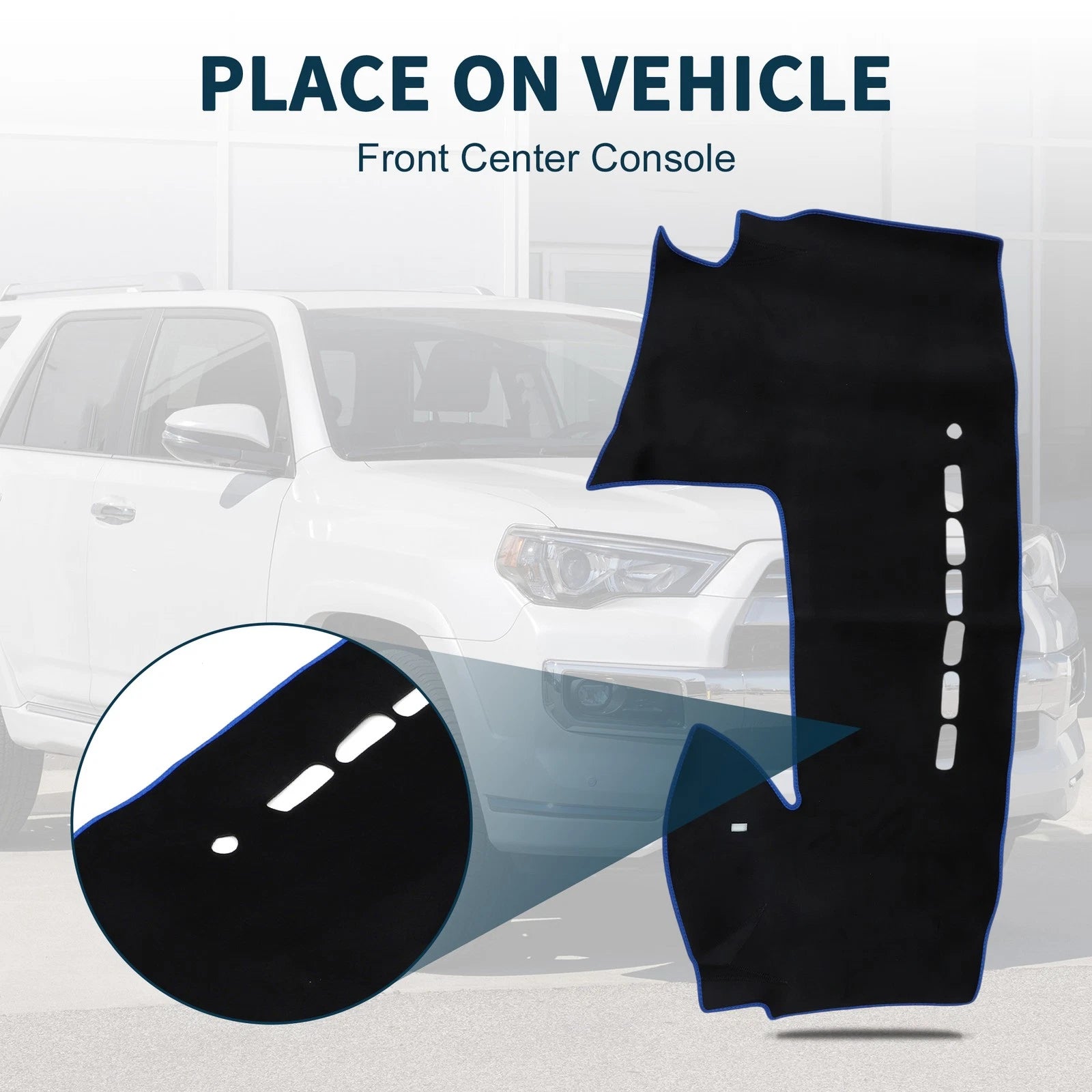Dashboard Cover Mat for Mazda Premacy (2007–2016) Black Blue