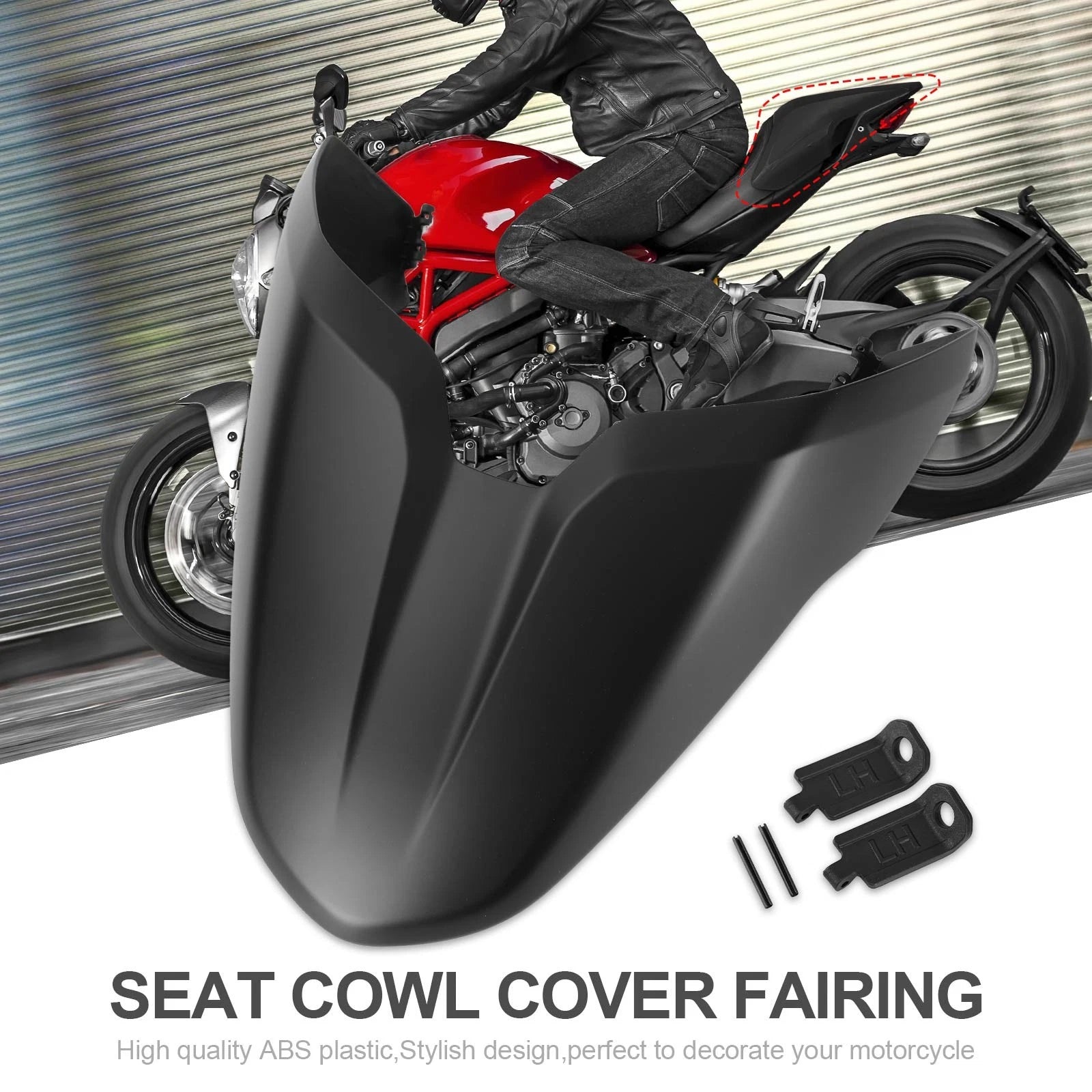 Rear Passenger Seat Cover Fairing for Ducati Monster 797 821 1200 (2017–2020)