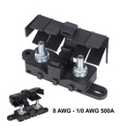 Fuse Holder with Cover for ForMEGA 500A Fuse M8 Stud (Trucks, Buses, Marine)