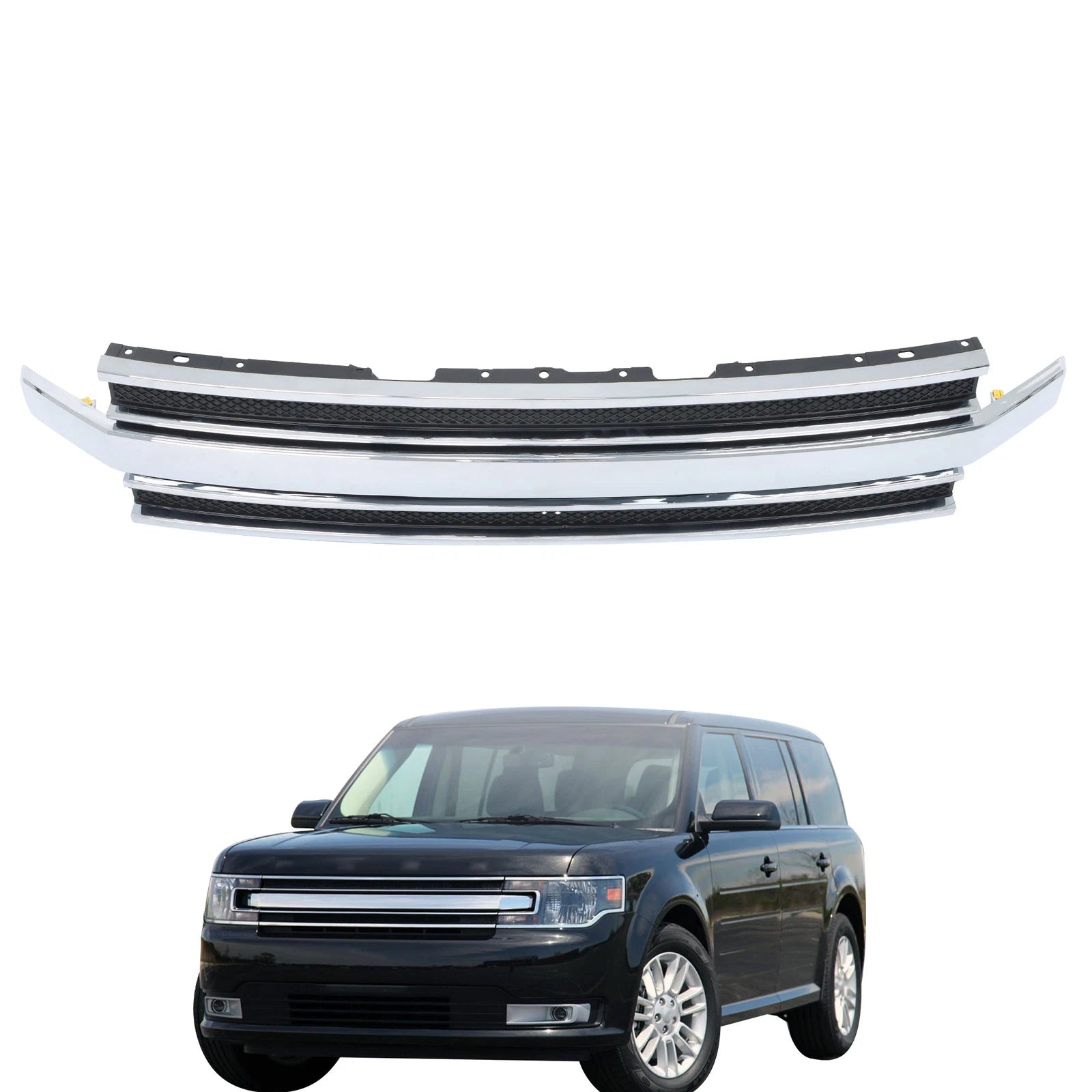 Chrome Front Upper Bumper Grille for Ford Flex (2013-2019)