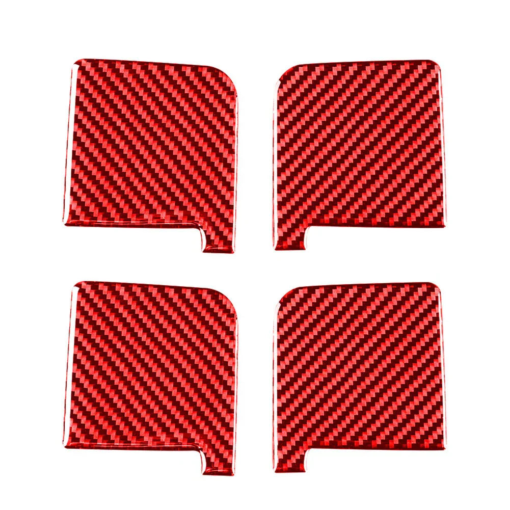 4 x Red Carbon Fiber Door Handle Bowl Covers for Toyota Tundra (2014-2021)