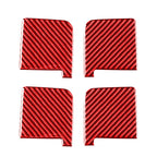 4 x Red Carbon Fiber Door Handle Bowl Covers for Toyota Tundra (2014-2021)