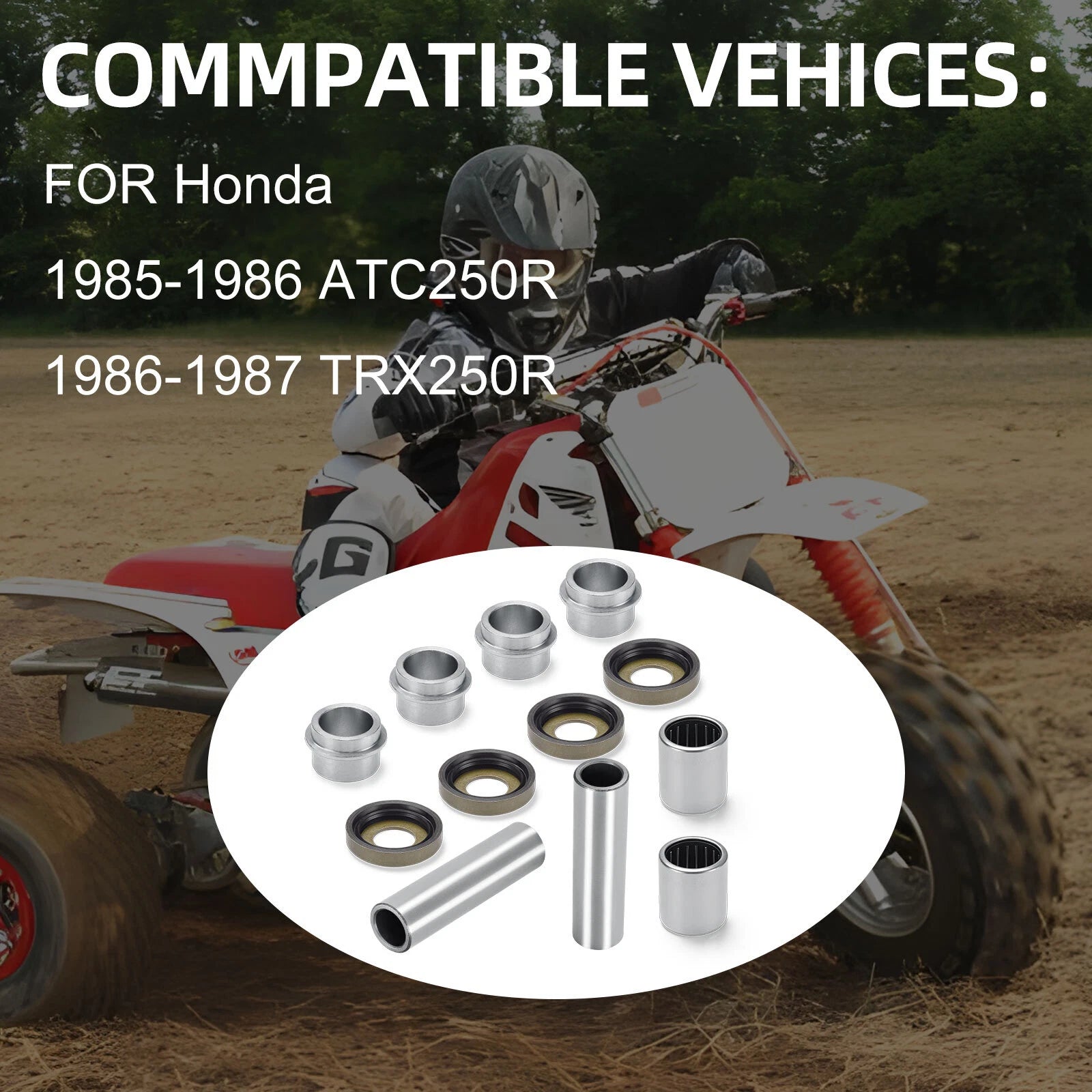 Swing Arm Bearing Bushing Kit for Honda ATC250R TRX250R (1985–1987)