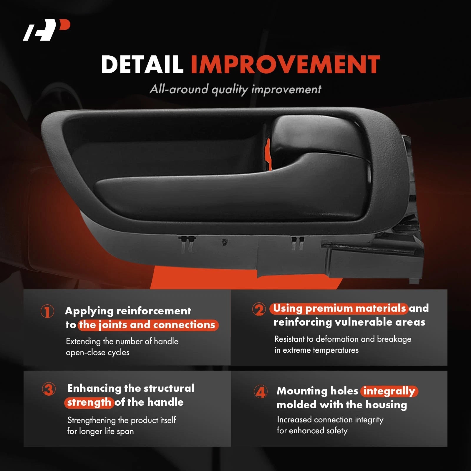 Texture Front & Rear Interior Door Handle for Toyota Camry (2002-2006)