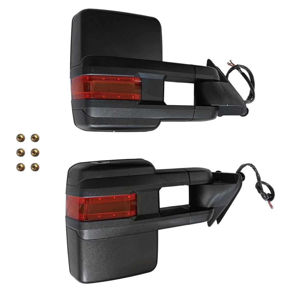 Pair Power Heated Tow Side Mirrors with Signal for Chevy C/K 1500 2500 3500 (1988–2000)