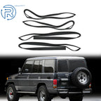 Set of 2 Door Glass Run for Toyota Land Cruiser (1991–1997) Black Rubber