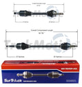 Set of 2 Front CV Axle Shafts for Dodge Aries 400 L4 (1983)