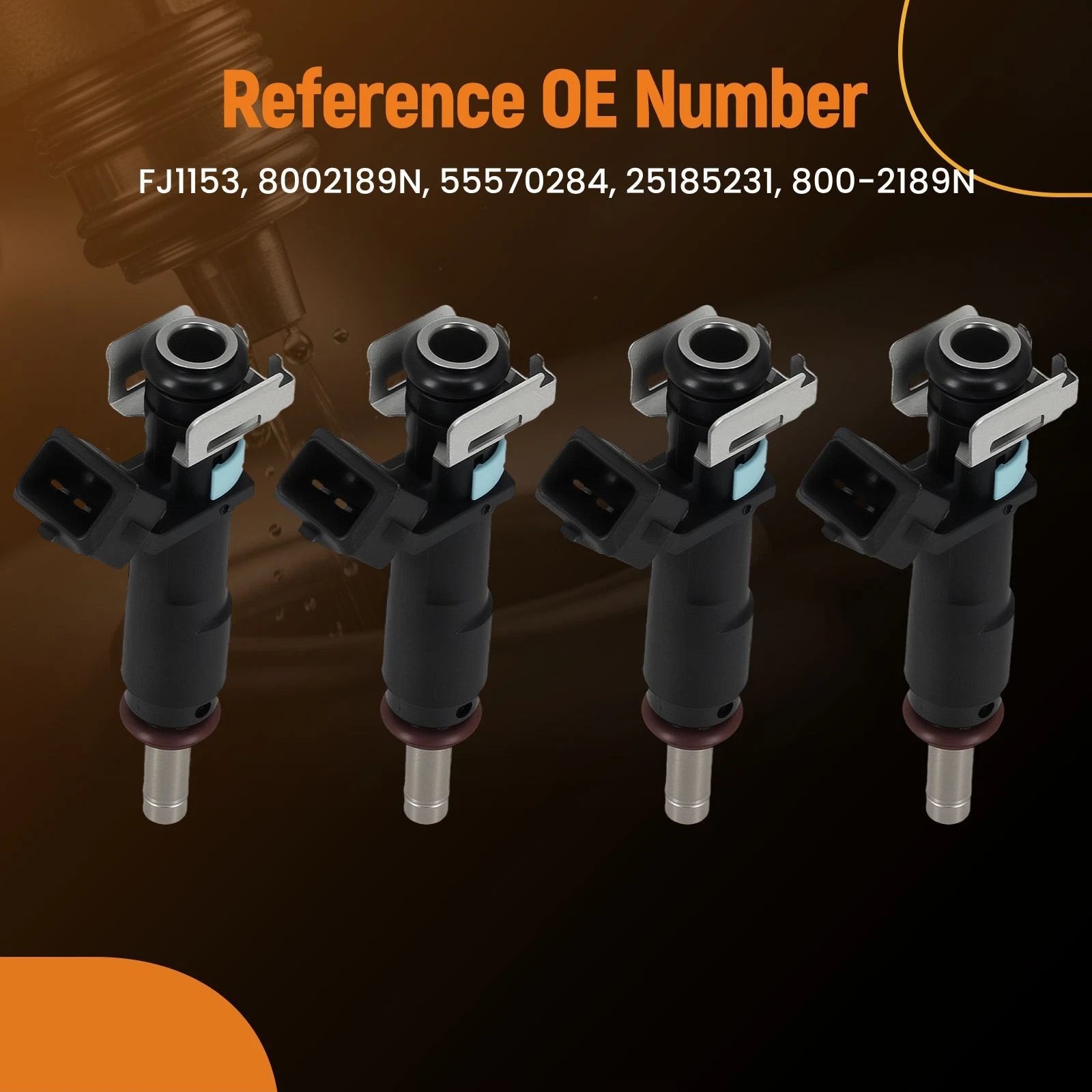 Set of 4 Fuel Injectors for Chevy Cruze 1.8L L4 (2010–2015)
