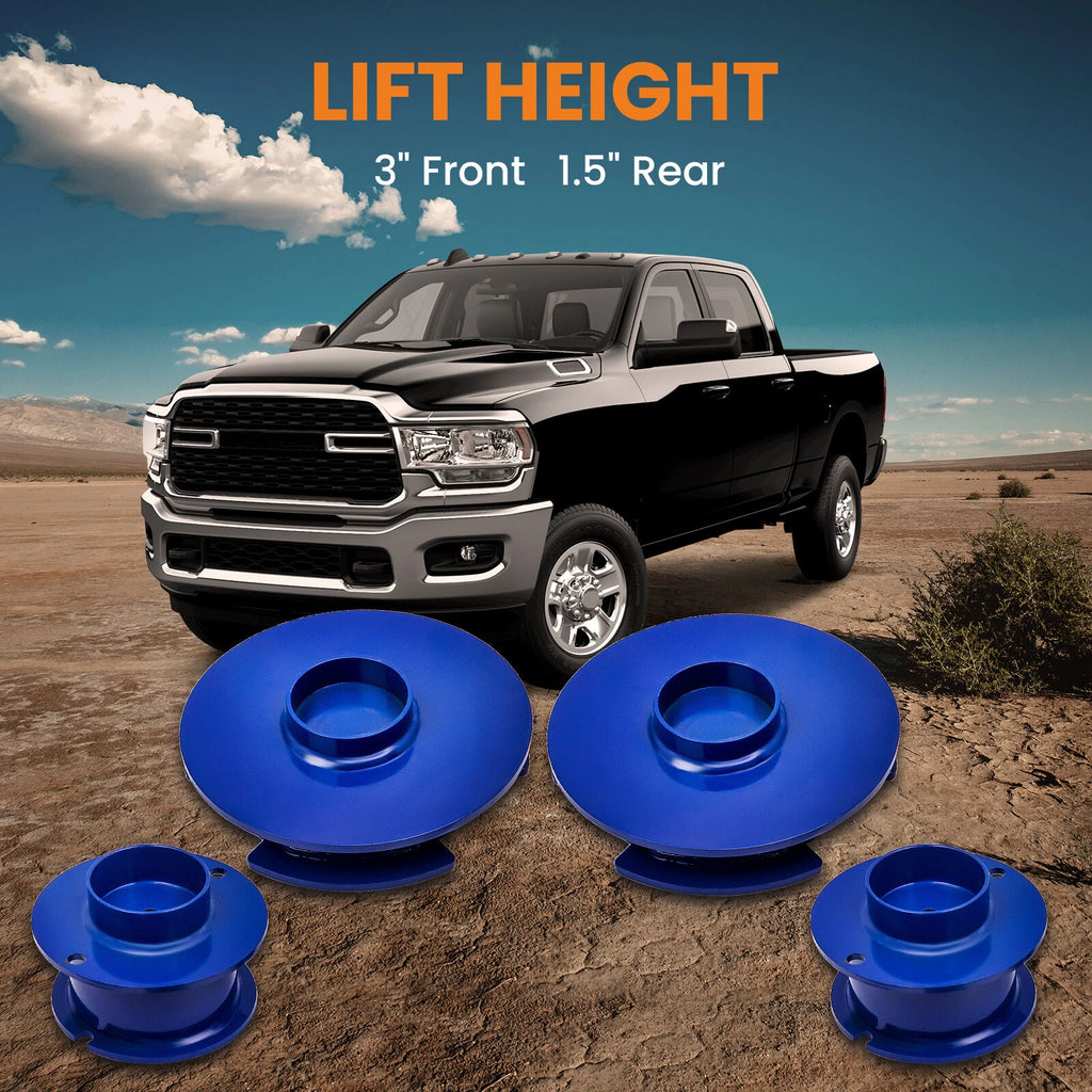 3" Front +1.5" Rear Lift Kit Spacers for Dodge Ram 2500 (2014–2020)