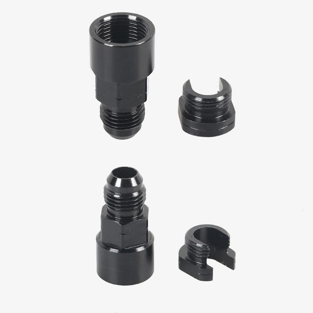 Set of 2 Aluminum 6AN Quick Connect Fuel Adapters for EFI 3/8 5/16