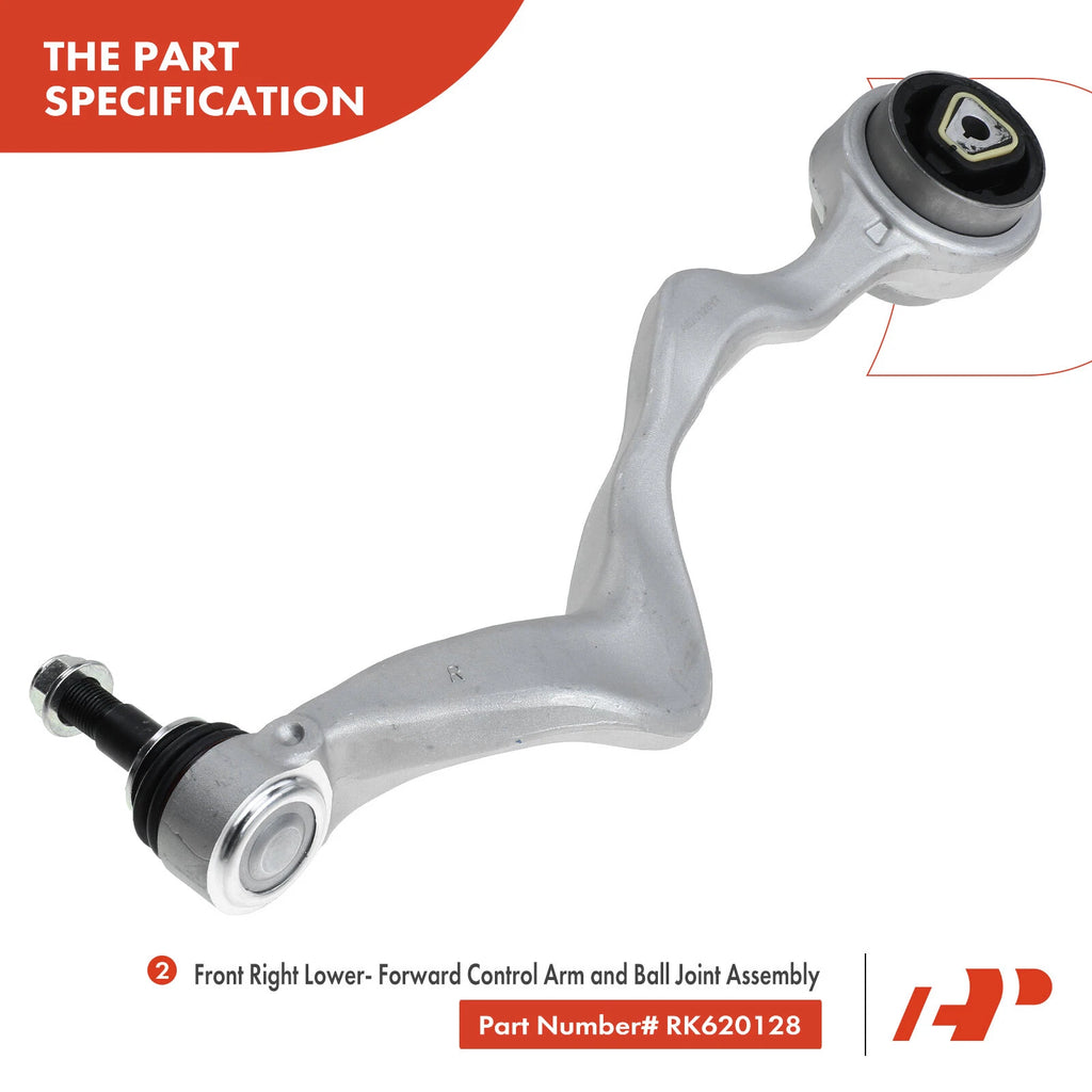 Set of 6 Front Lower Control Arm Sway Bar Links for BMW E90 (2006–2013)