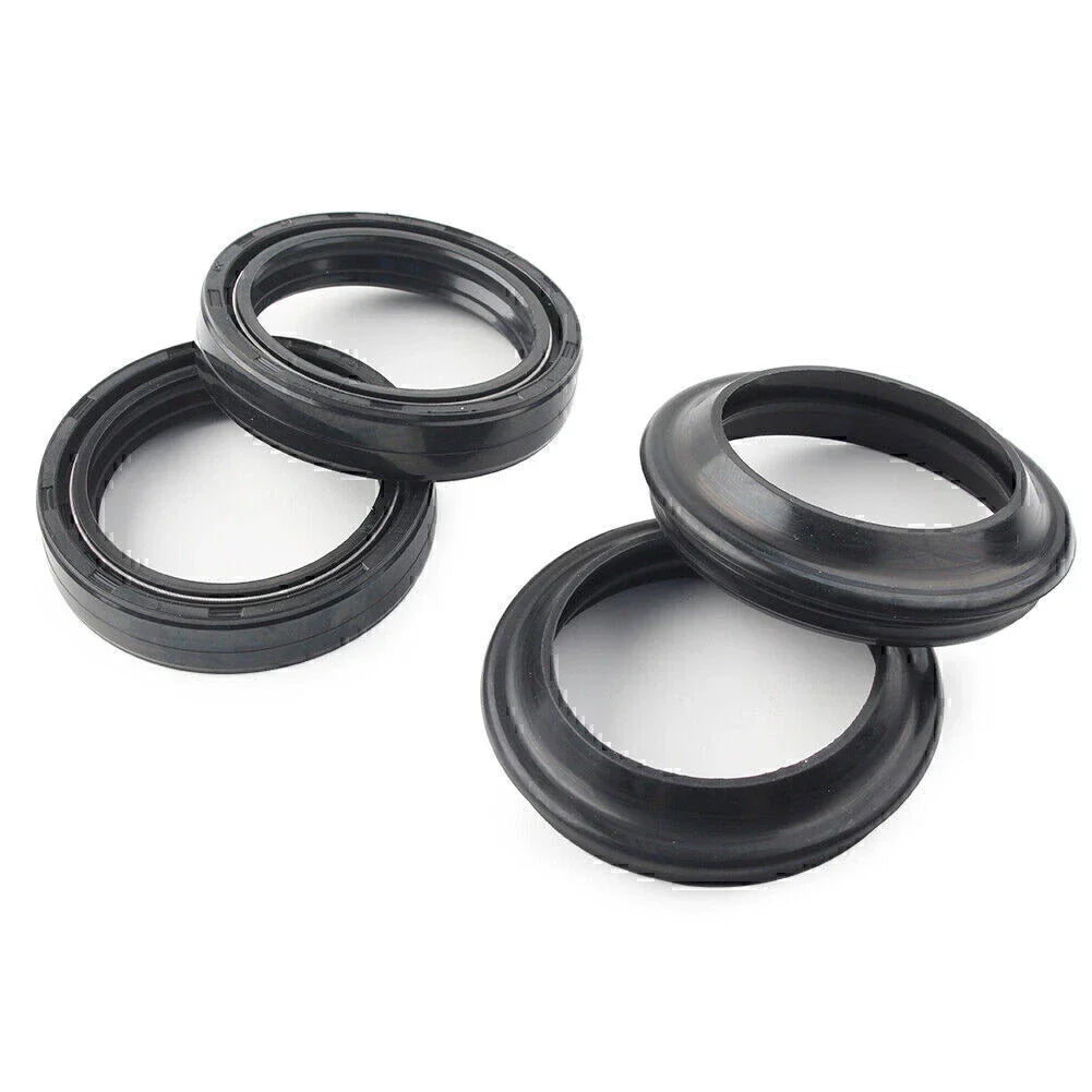 4 Pcs Black Front Fork Damper Shock Absorber Seals for Motorcycle