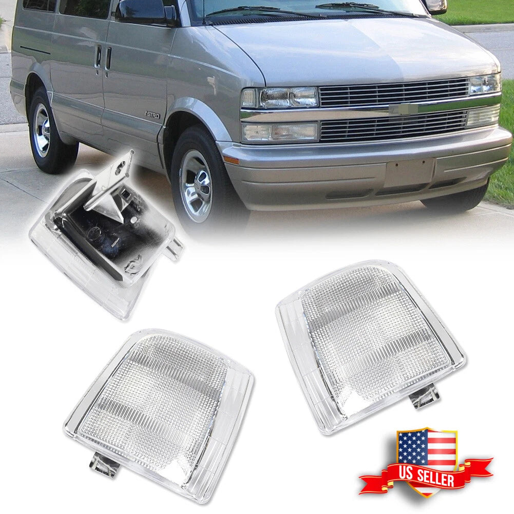 2X Clear Lens Chrome Side Corner Lights for Chevrolet Astro GMC Safari (1995–2005)