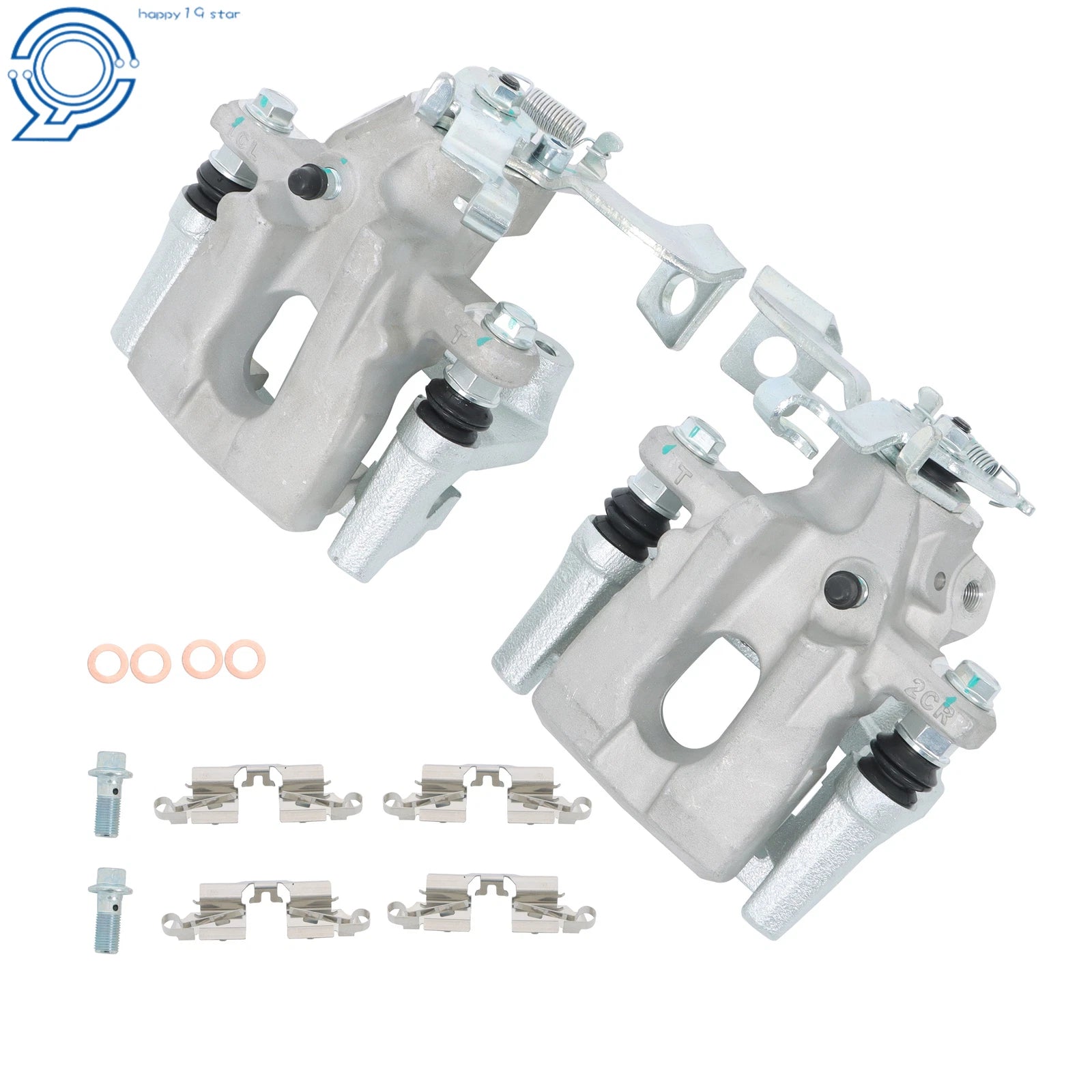 Set of 2 Rear Disc Brake Calipers w/ Bracket for Scion xB (2008–2015)