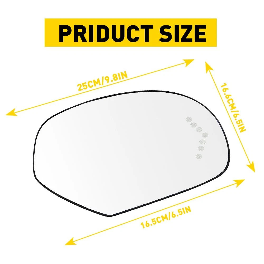 Heated Right Side Mirror Glass for Tahoe Silverado Yukon (2007–2013)