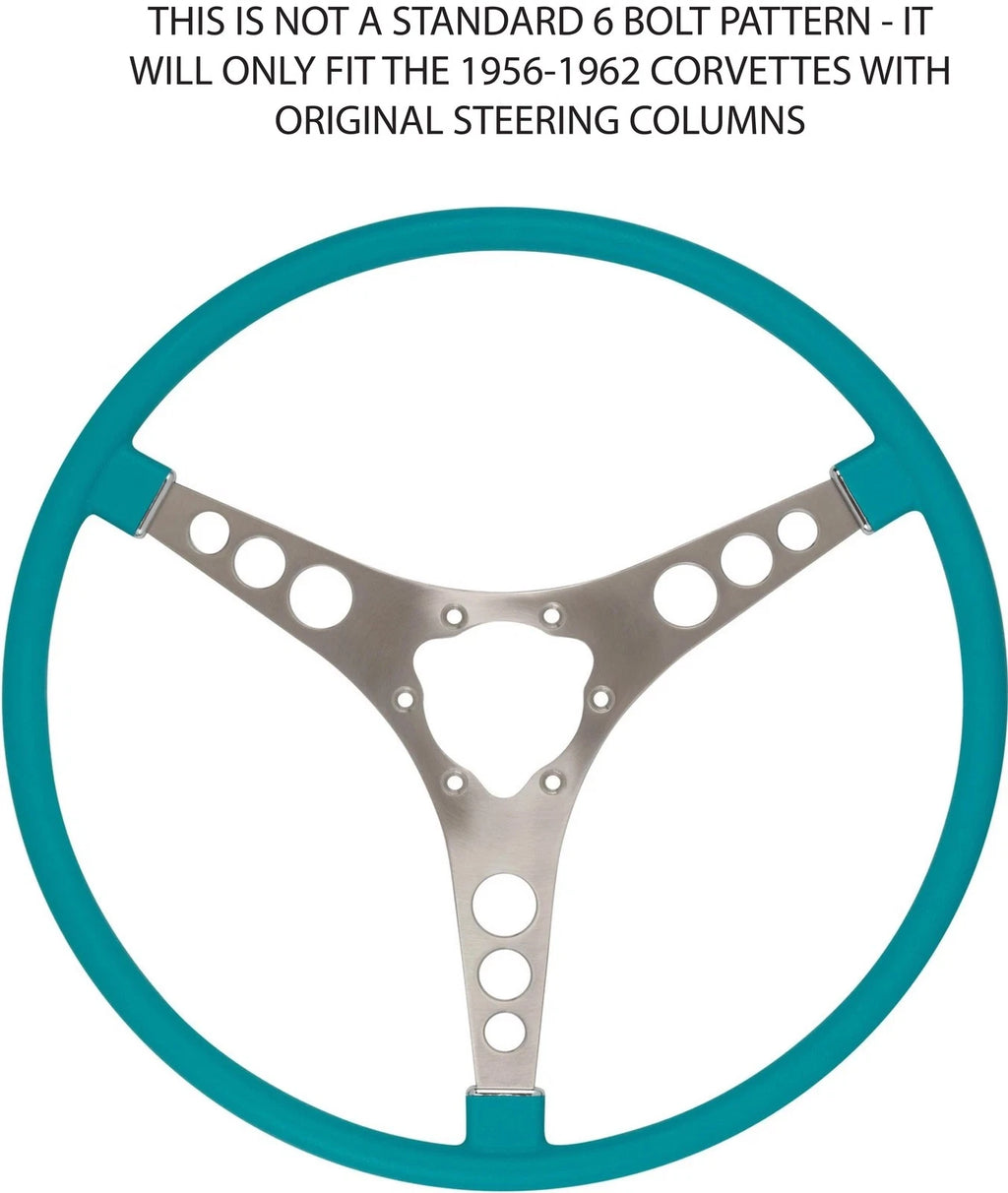 Steering Wheel Replacement for 1959–1960 Chevrolet Corvette (Turquoise 15")