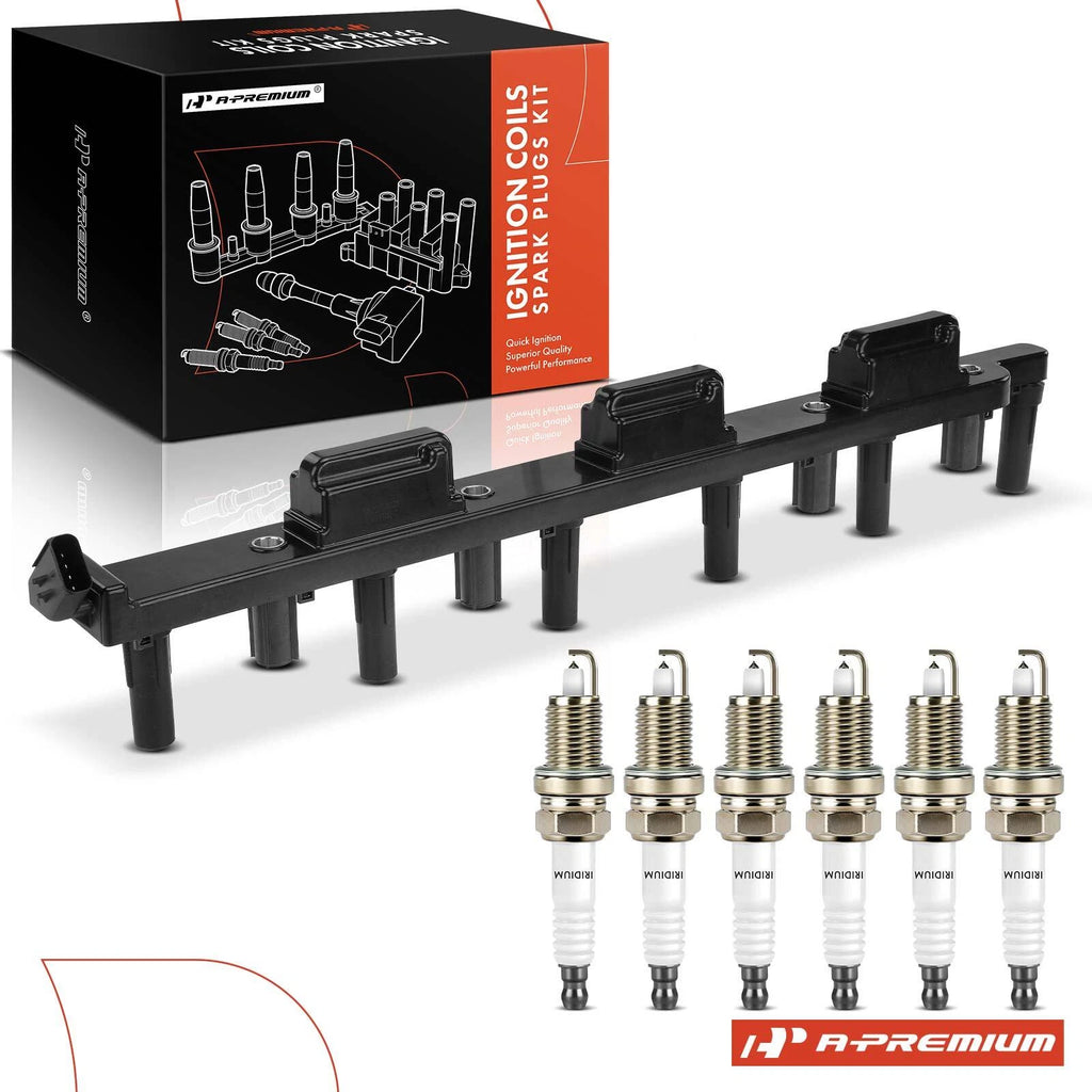 Ignition Coil & Spark Plugs Set for Jeep 4.0L (1999)