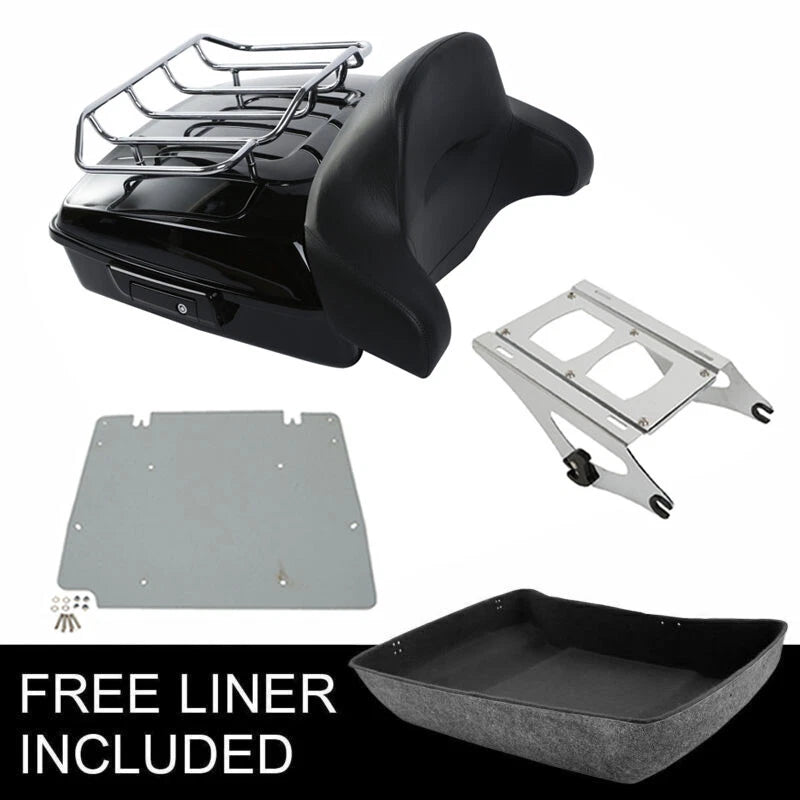 Chopped Trunk Backrest Rack Mount Plate for Harley Street Road Glide (2014–2026)