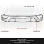 Polished Chrome Front Bumper Face Bar for Ford F-150 (2021–2023)