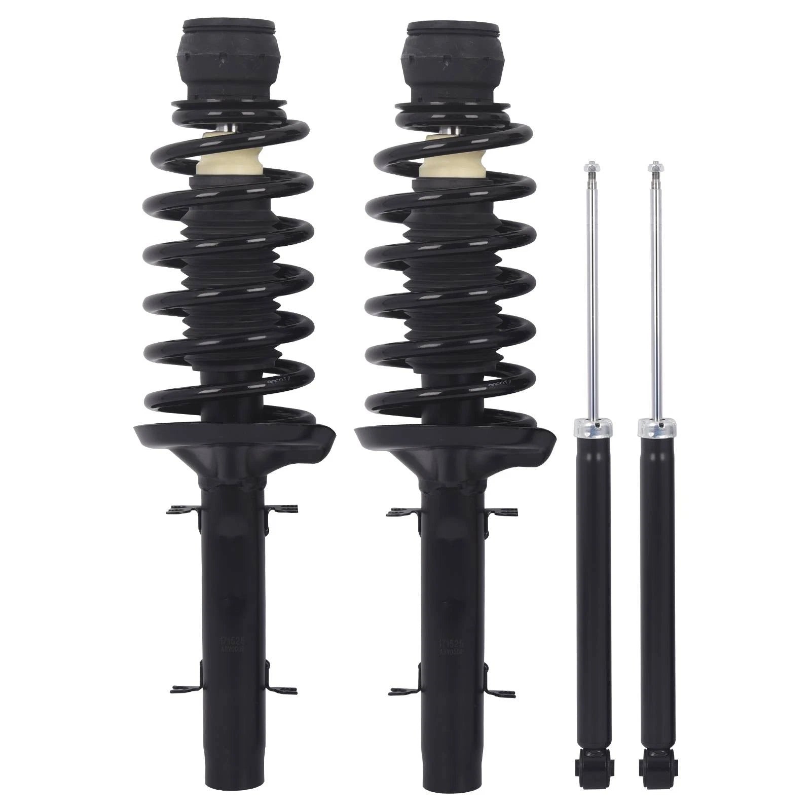Front Struts w/ Springs & Rear Shock Absorbers for VW Jetta Golf Beetle (1998-2006)