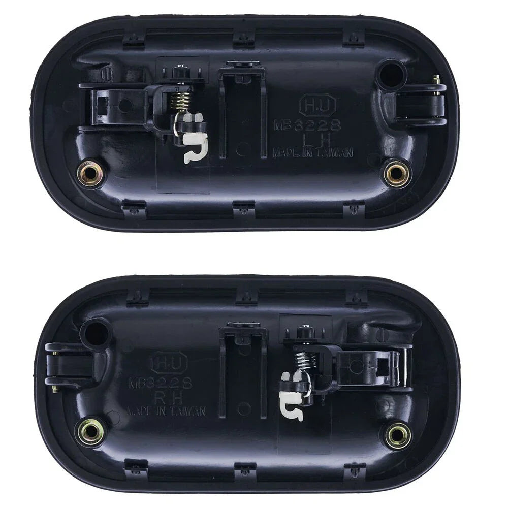 Door Handle Outer Set of 2 Black Front L+R for Mitsubishi Canter (1995–2005)