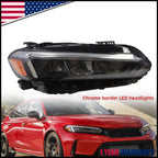 LED Headlight Assembly Chrome for Honda Civic Sedan (2022–2023) 33100T20A52