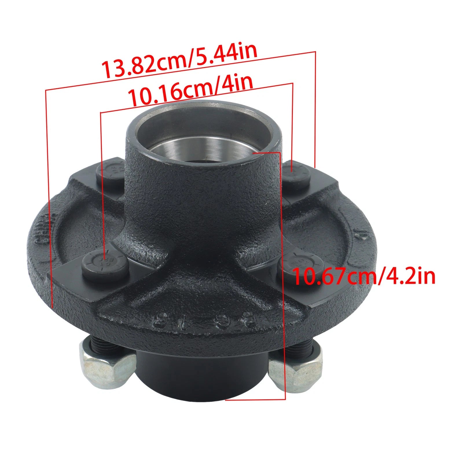 1 PCS Trailer Hub Assembly for 4 on 4' BT16 Spindle