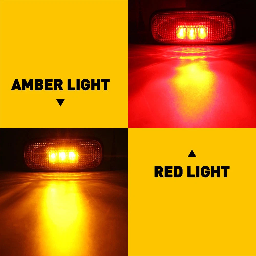 Set of 4 LED Rear Fender Side Marker Lights for Ram 2500HD 3500HD (2010–2018)