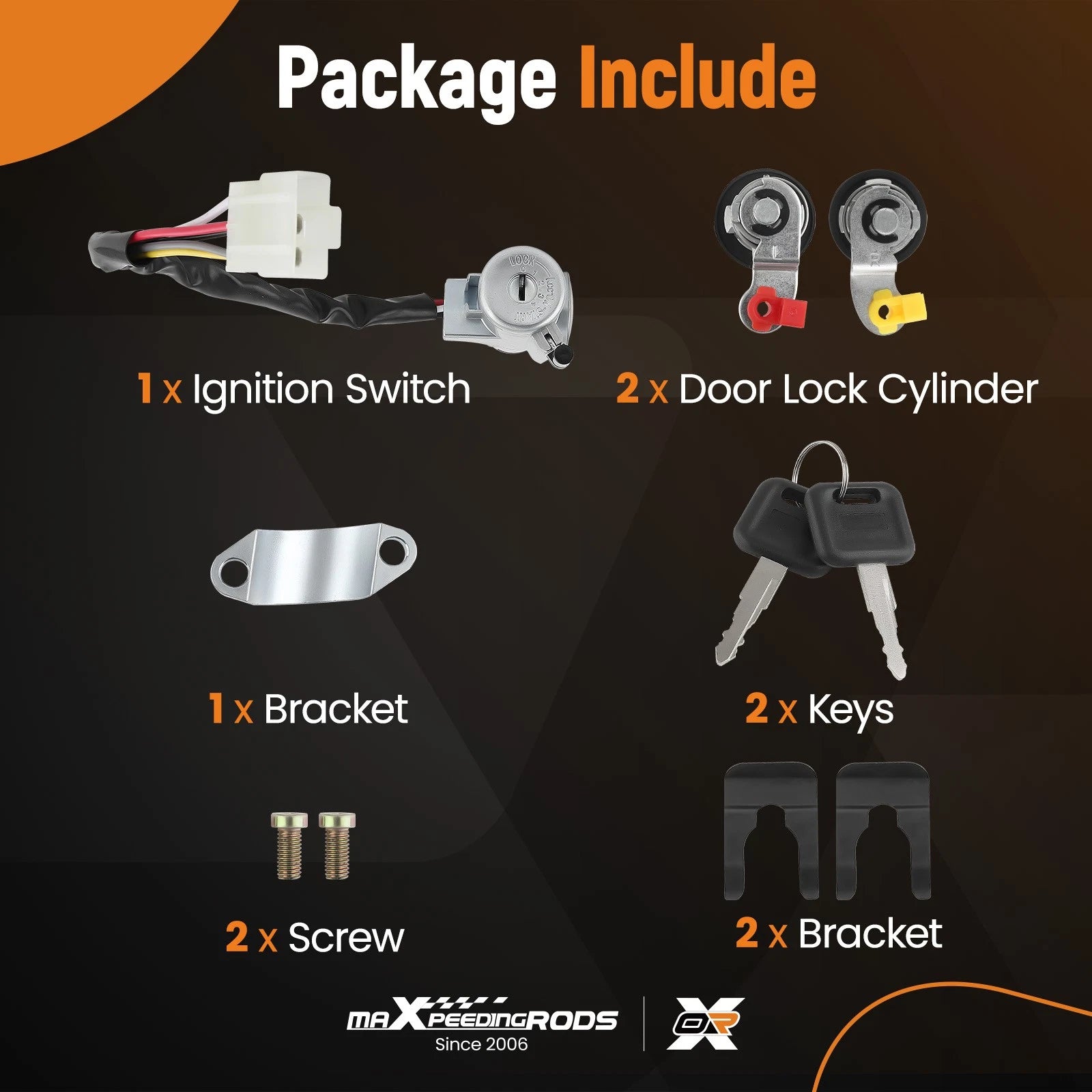 Ignition Switch Door Lock Cylinder for Nissan D21 Pathfinder (1986–1996) 2 Keys