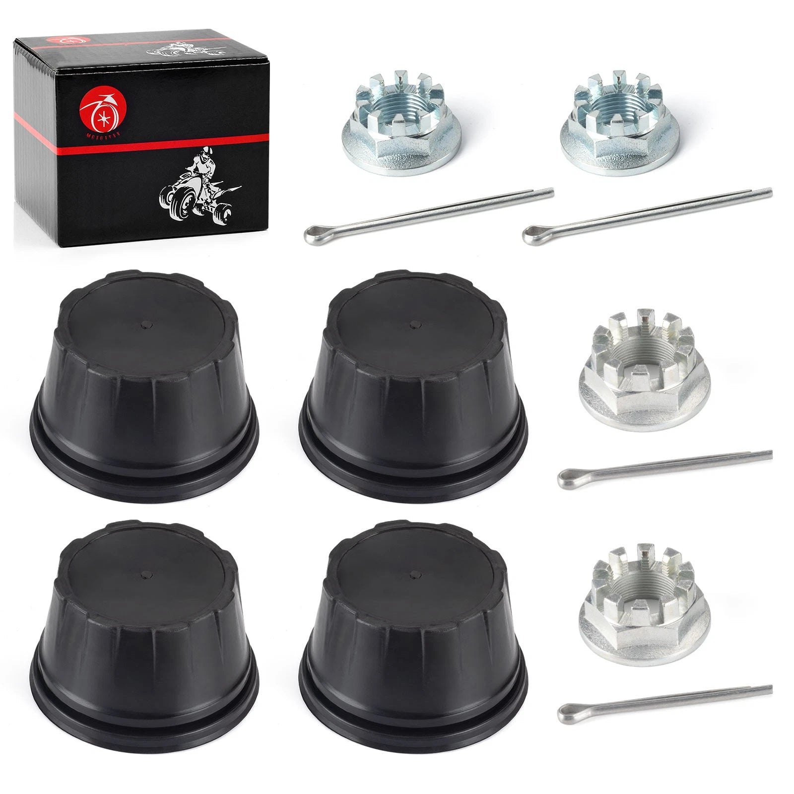 Front Rear Wheel Center Cap w/ Nut Pin for Honda Rancher 420 TE/TM (2007–2013)