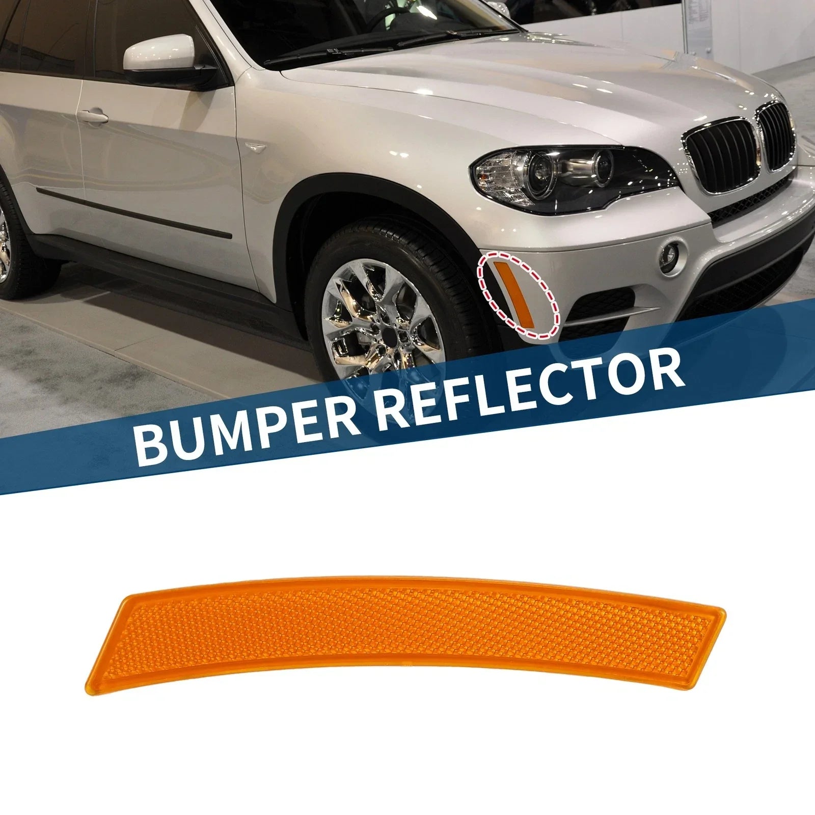 1 x Bumper Reflector for BMW X3 E83 Facelift (2007-2010) USA Front Right